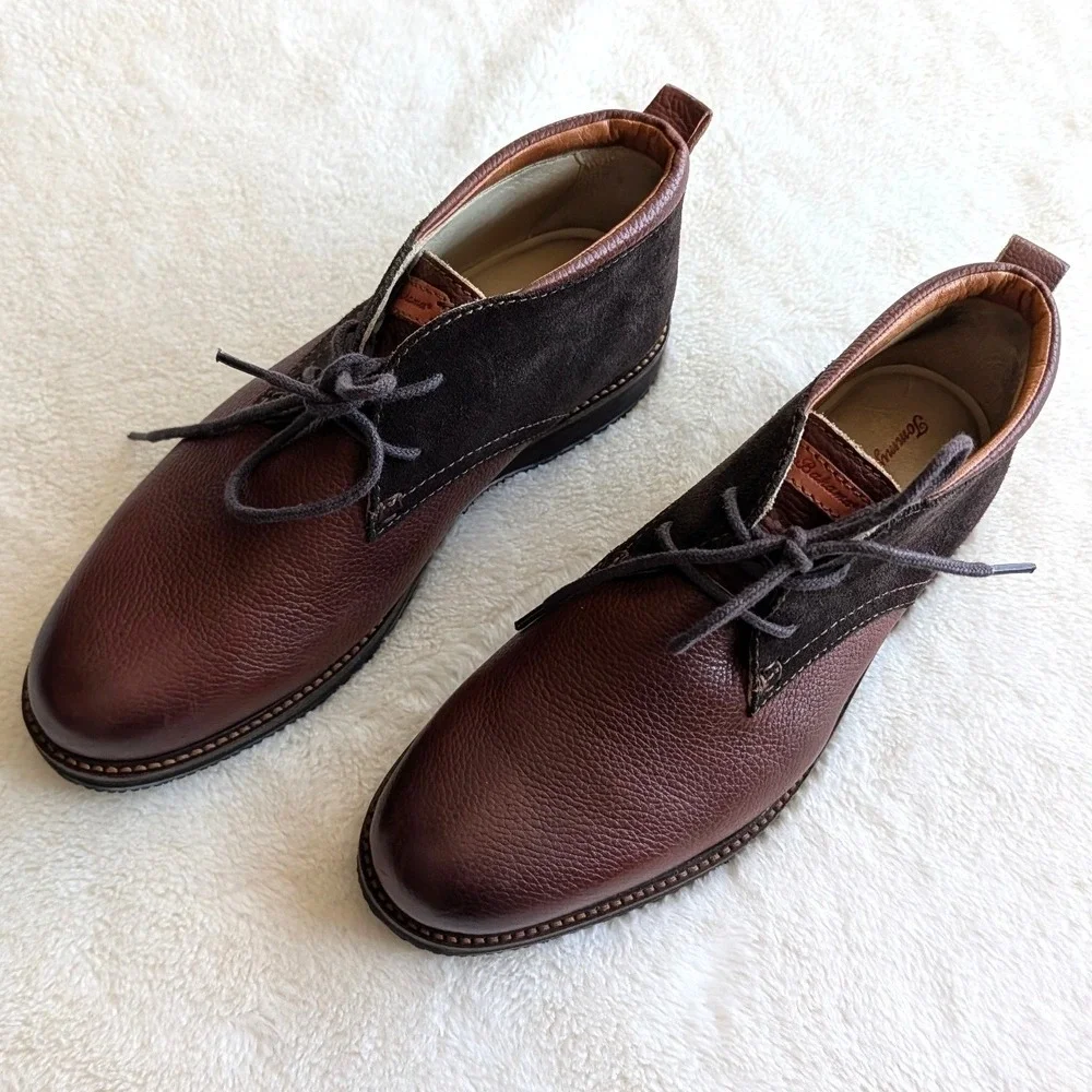 Tommy Bahama Elijah Men's Brown Leather Suede Chukka Boots Size 7.5 M